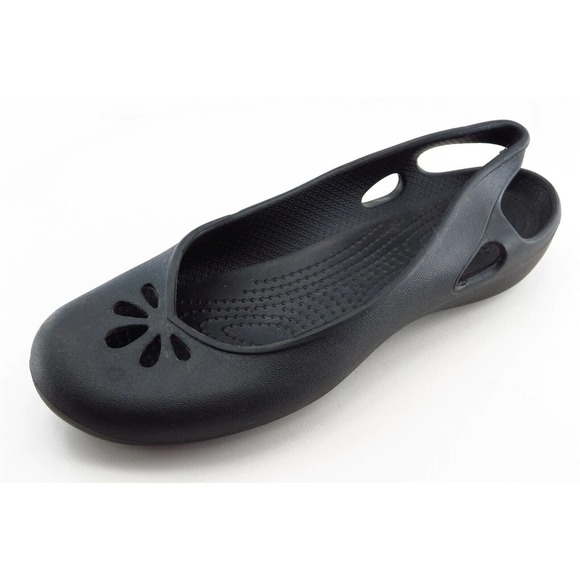 Crocs Size 7 M Black Slingback Synthetic Women Sandal Shoes - Picture 1 of 7